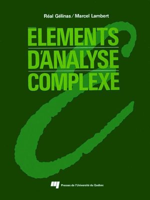 cover image of Éléments d'analyse complexe